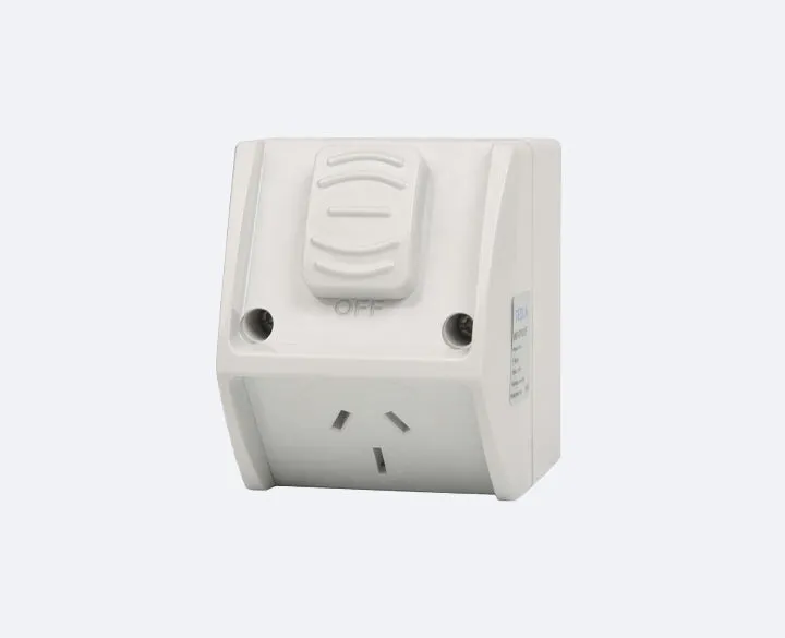 1 Gang Weatherproof Switched Outlet Sockets