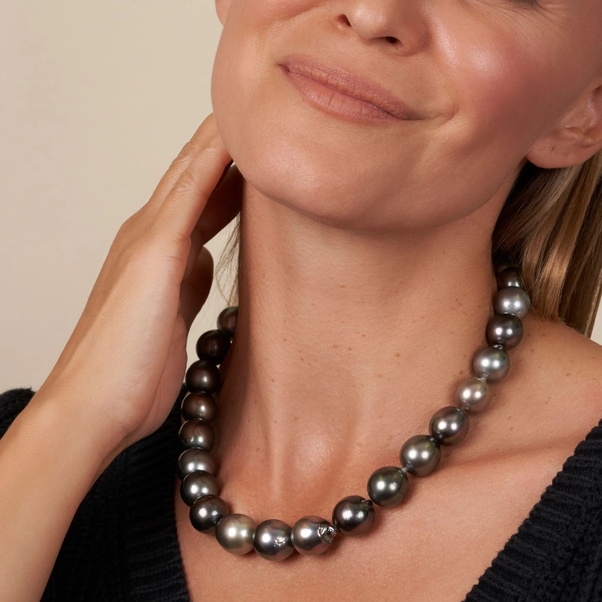 14.0-16.0 mm AA /AAA Tahitian Drop Pearl Necklace