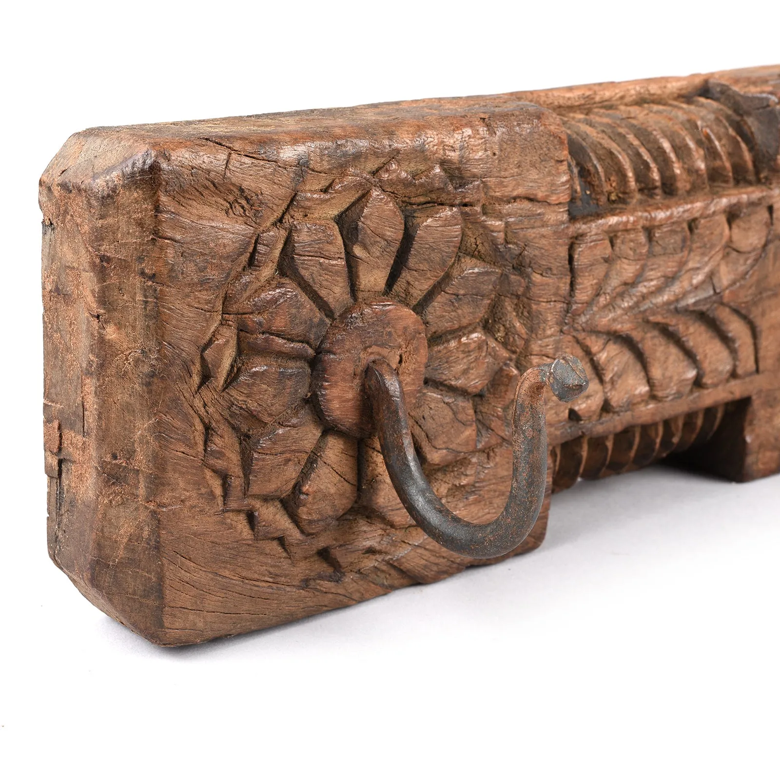 3 Coat Hook Rail From Kerala - Early 20th Century