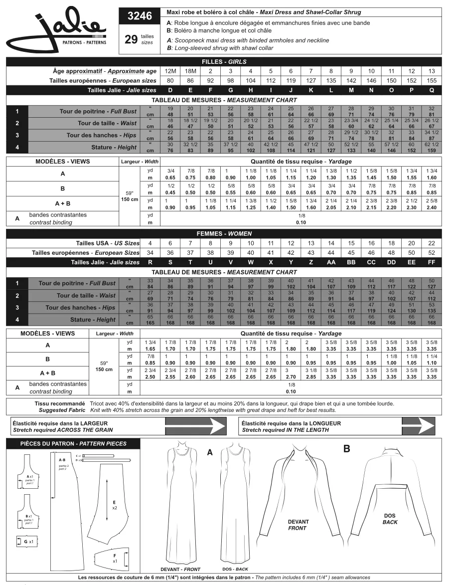 3246 // Maxi Dress and Shawl-Collar Shrug