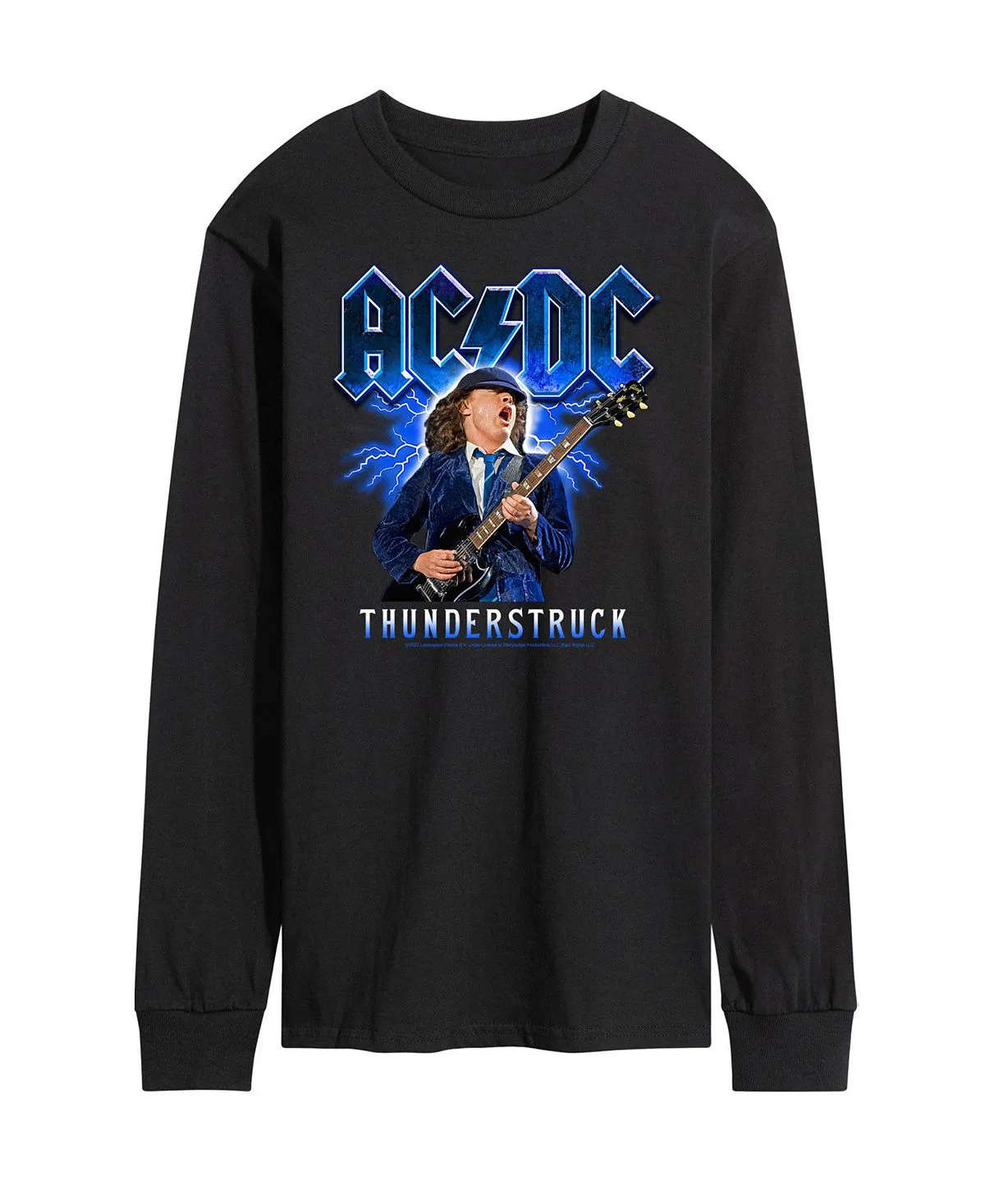 ACDC Thunderstruck AIRWAVES Men's Long Sleeve T-Shirt, Black