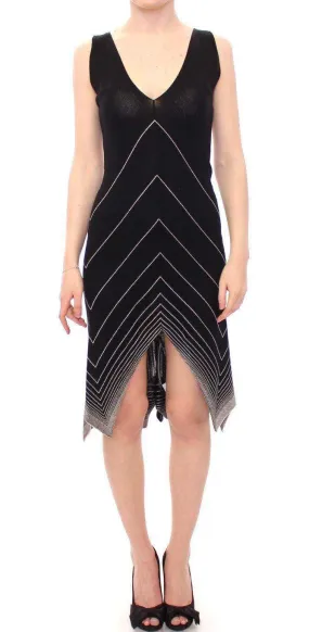 Alice Palmer  Low V Neck Knitted Cocktail Dress