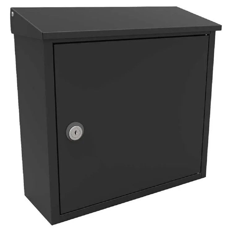 Allux 400 Top Loading Wall-Mount Locking Mailbox - Black