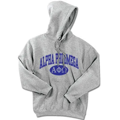 Alpha Phi Omega Hoodie, Printed Vertical Arc Design - G185 - CAD