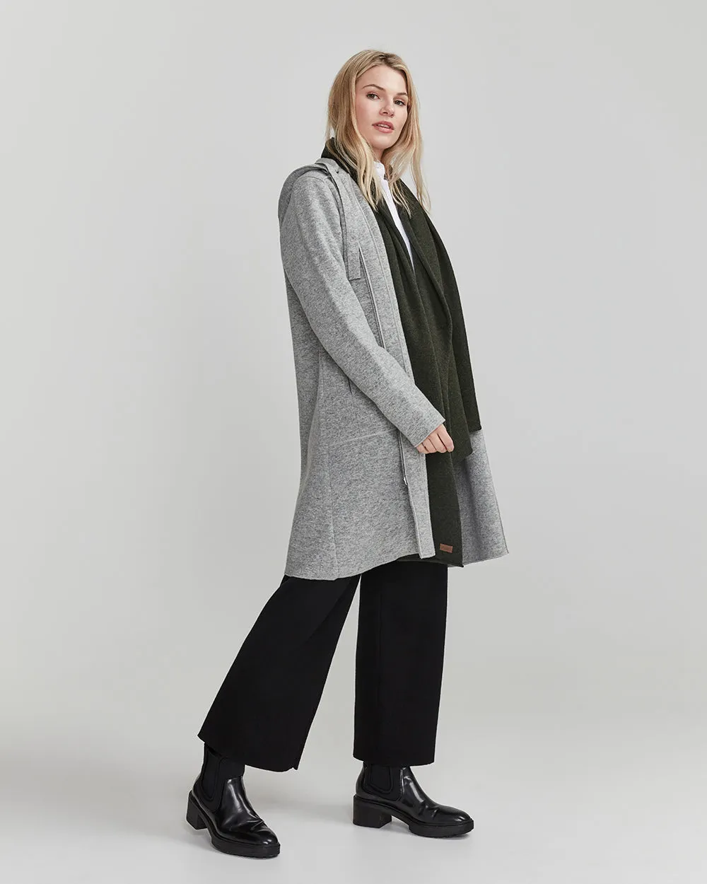 Amber Coat- Grey Melange