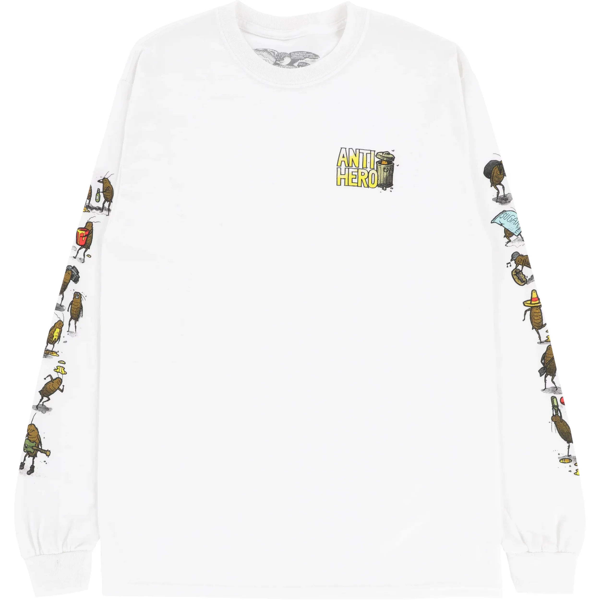 Anti Hero Roached Out Long Sleeve T-Shirt white