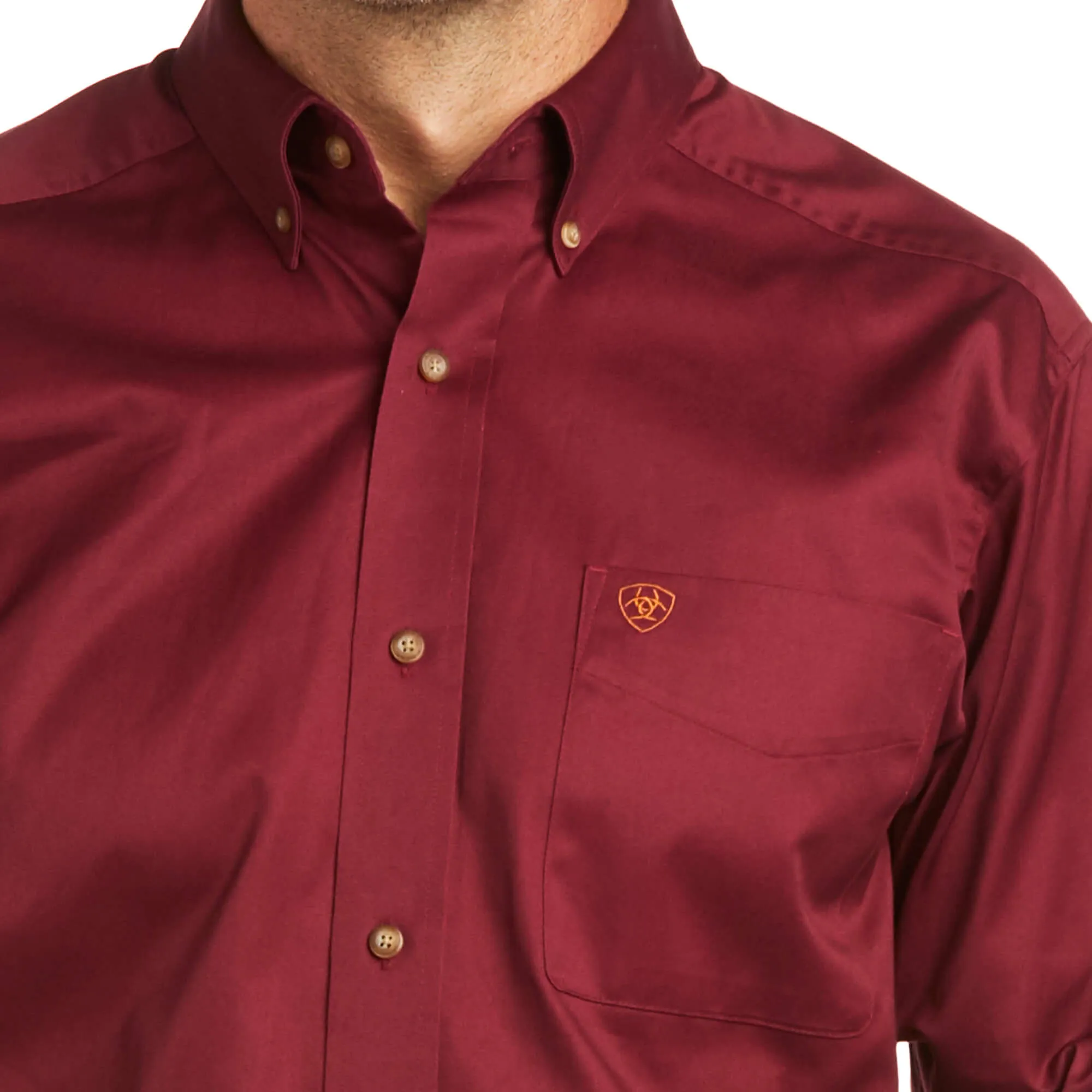 ARIAT Men's Solid Twill Fitted Shirt 10034226