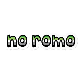 Aromantic No Romo Waterproof LGBTQ  Sticker