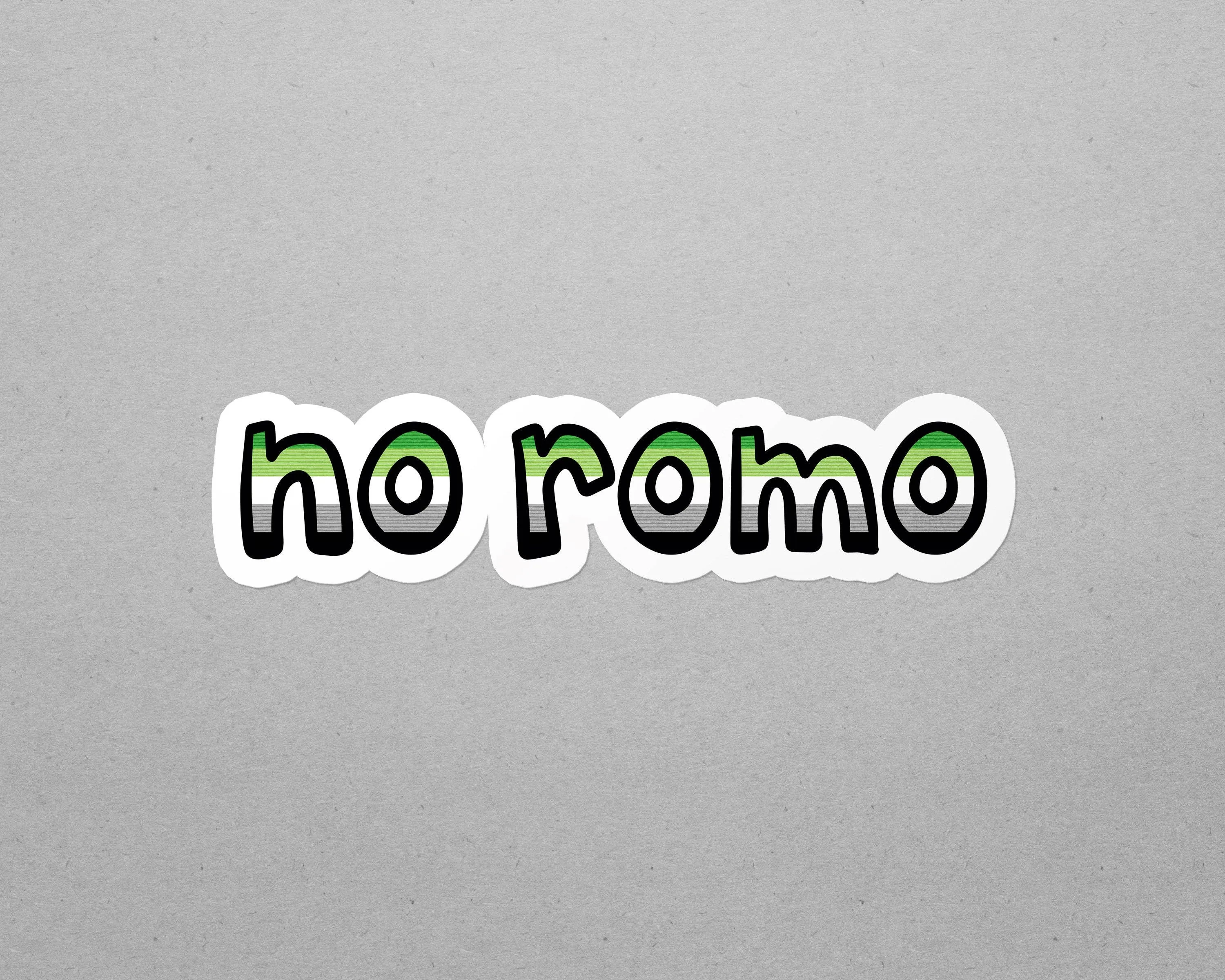 Aromantic No Romo Waterproof LGBTQ  Sticker