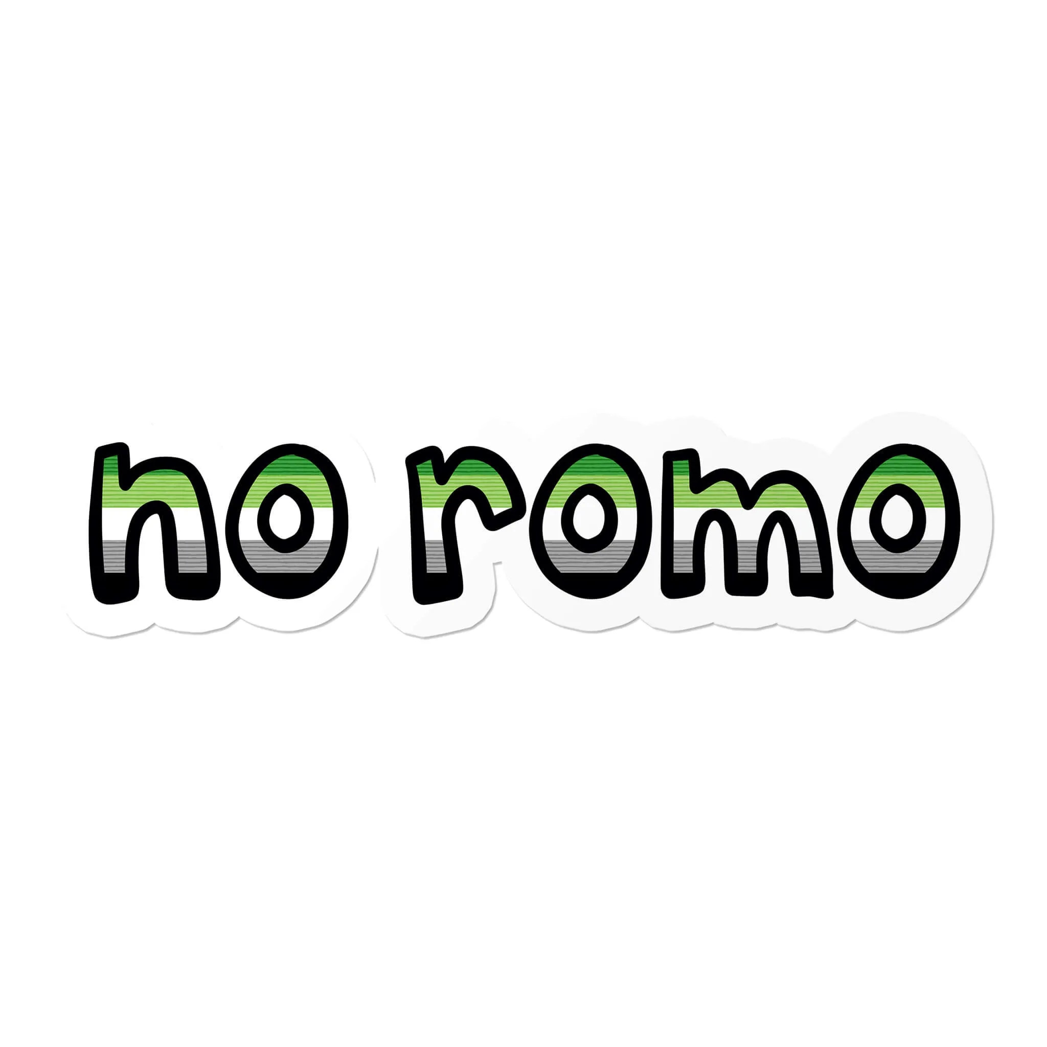 Aromantic No Romo Waterproof LGBTQ  Sticker