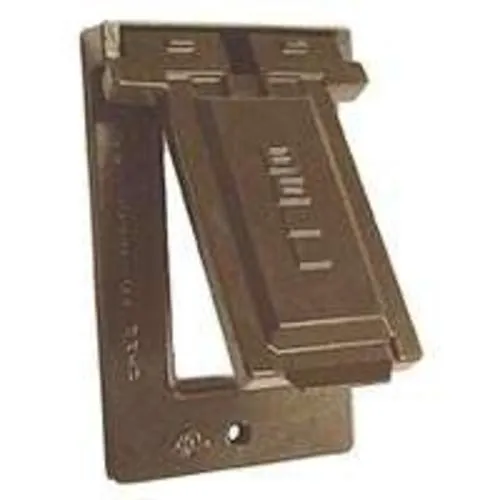 Bell 5103-2 Weatherproof Single Gang Vertical Device Mount Cover GFCI, Bronze