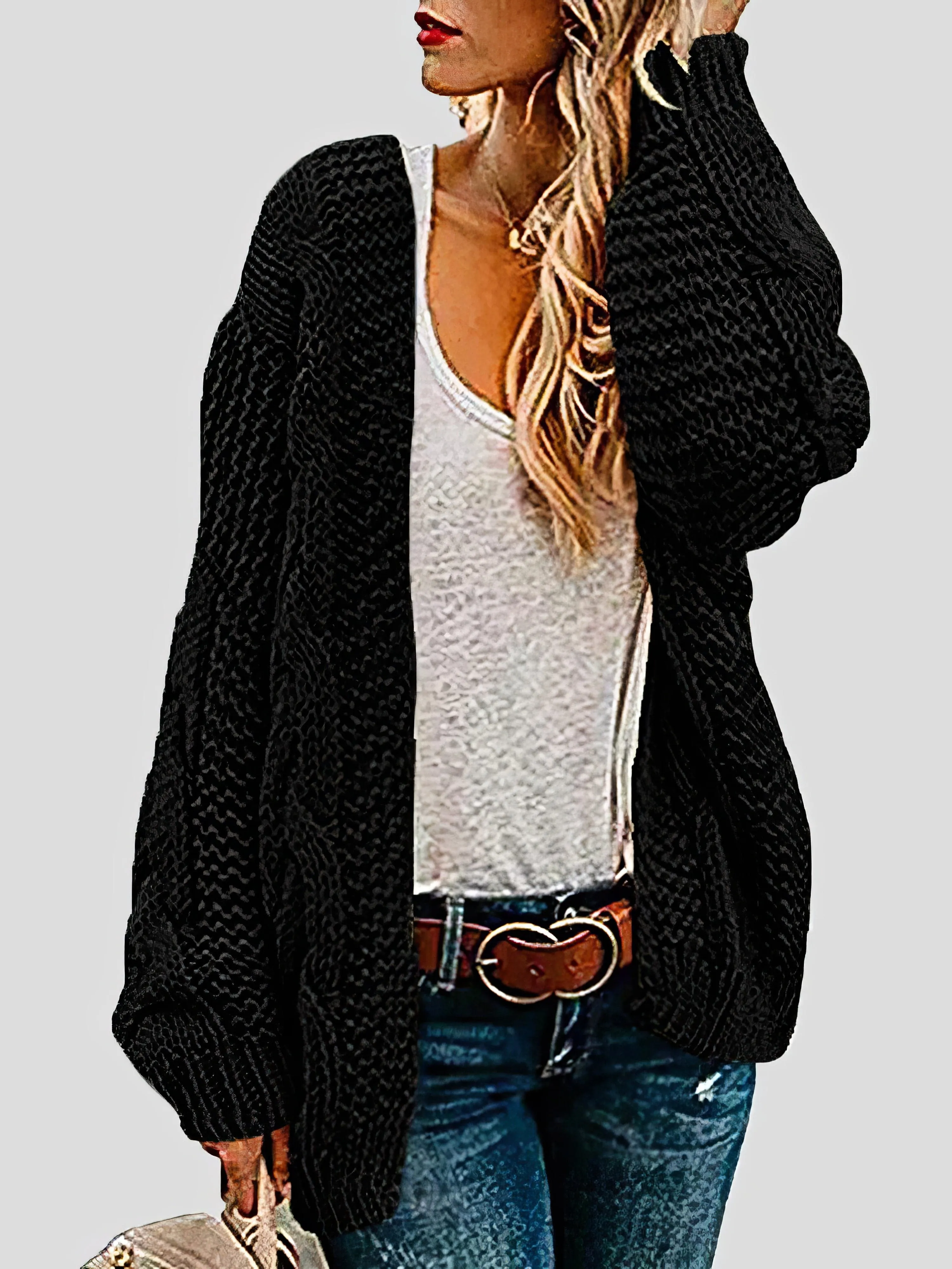 Black Knit Cardigan