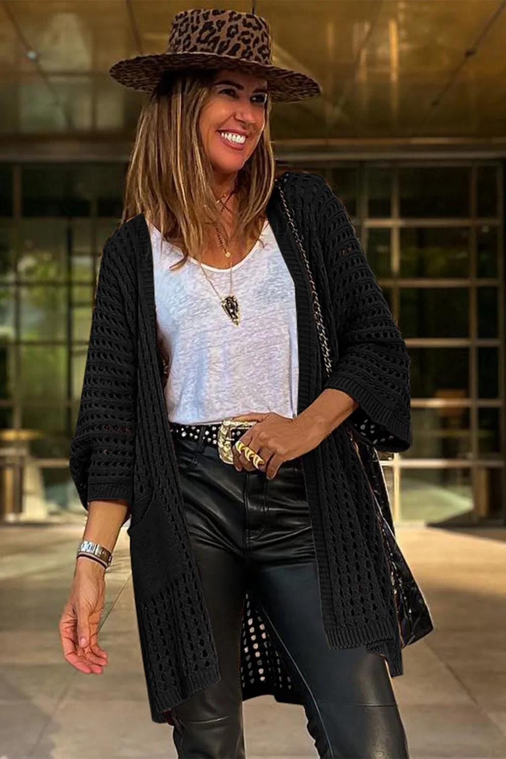 Black Knit Cardigan