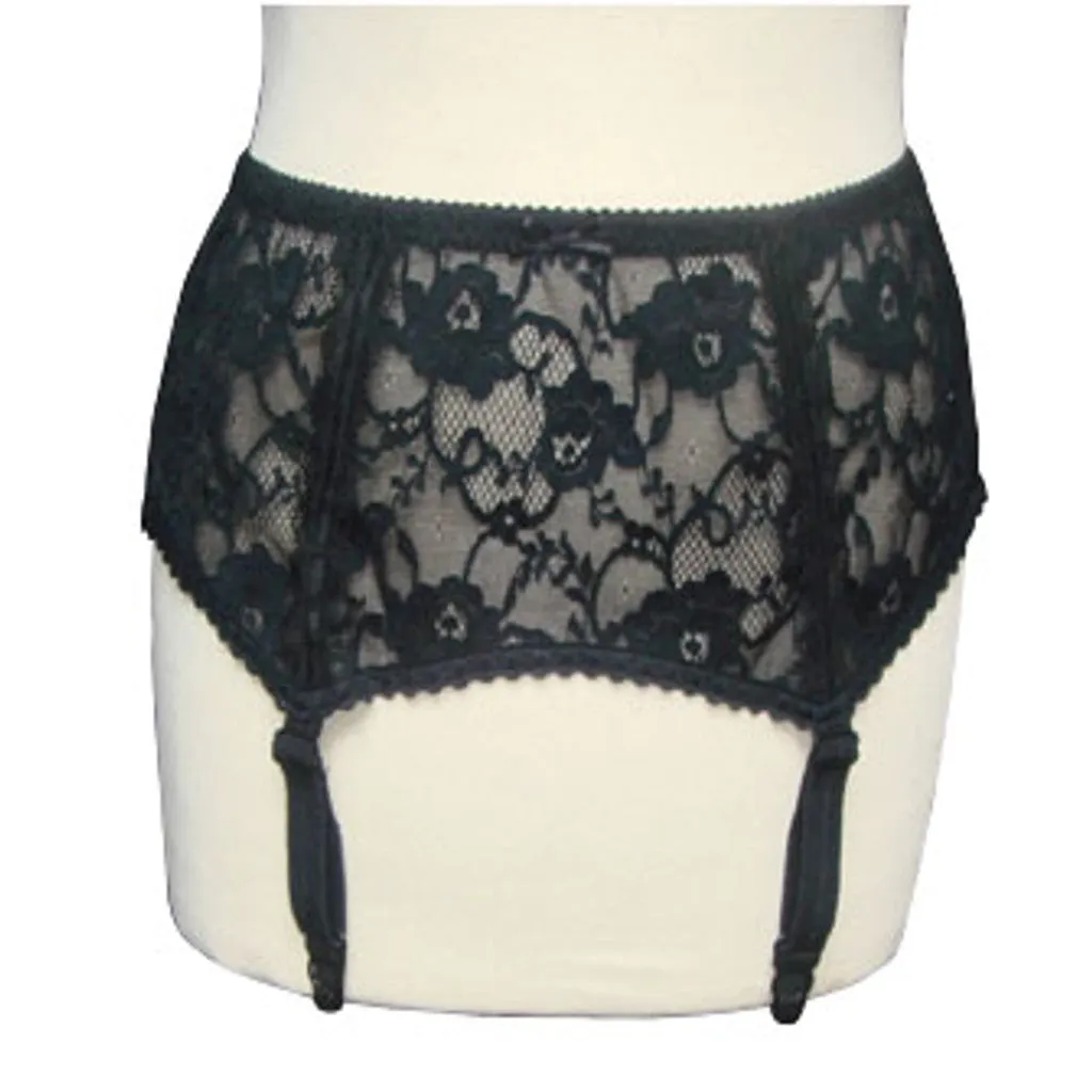 Black Lace Suspender Belt