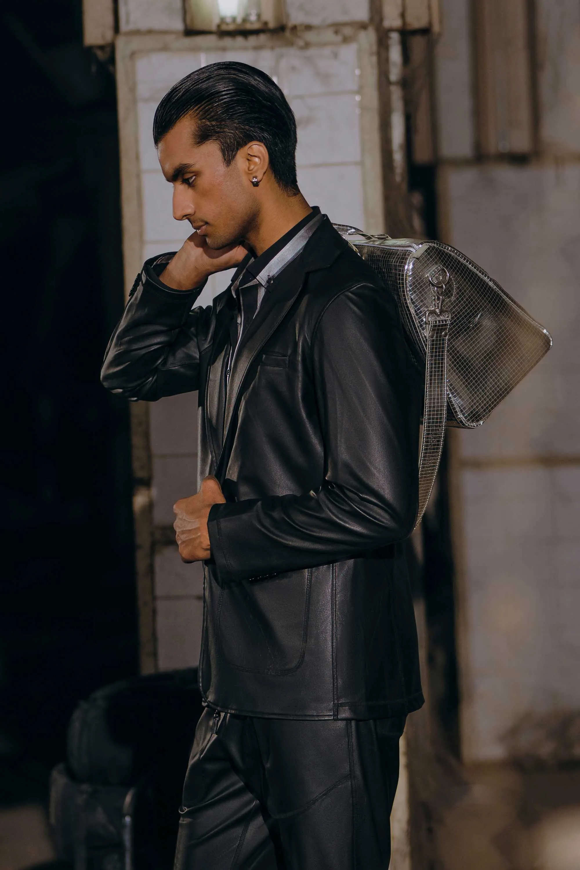 Black Leatherette Sport Coat