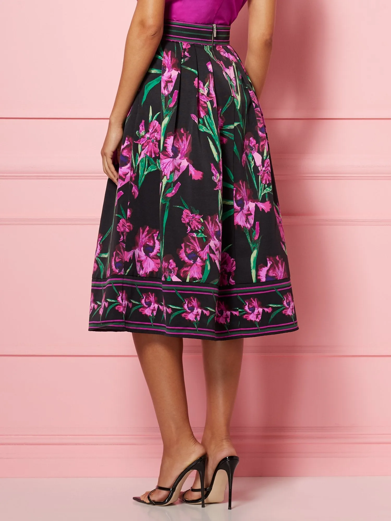 Border-Print Maddie Skirt - Eva Mendes Fiesta Collection