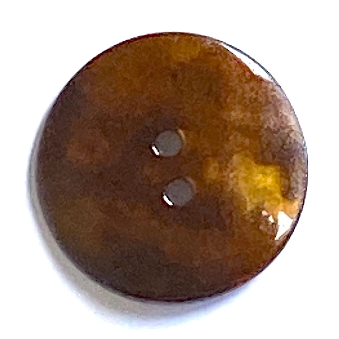 Brown 7/8" Shiny Agoya Shell 2-Hole Button  #1240