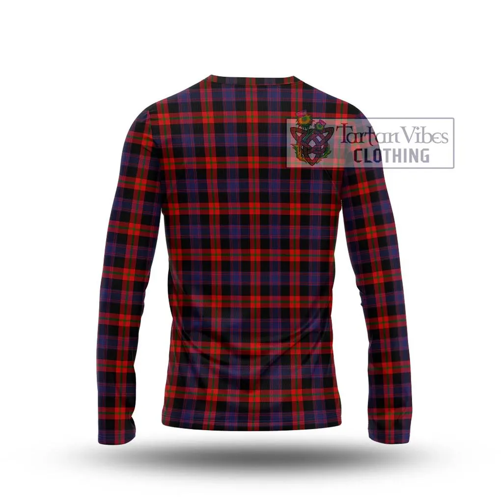 Brown (Broun) Tartan Long Sleeve T-Shirt with Family Crest DNA In Me Style