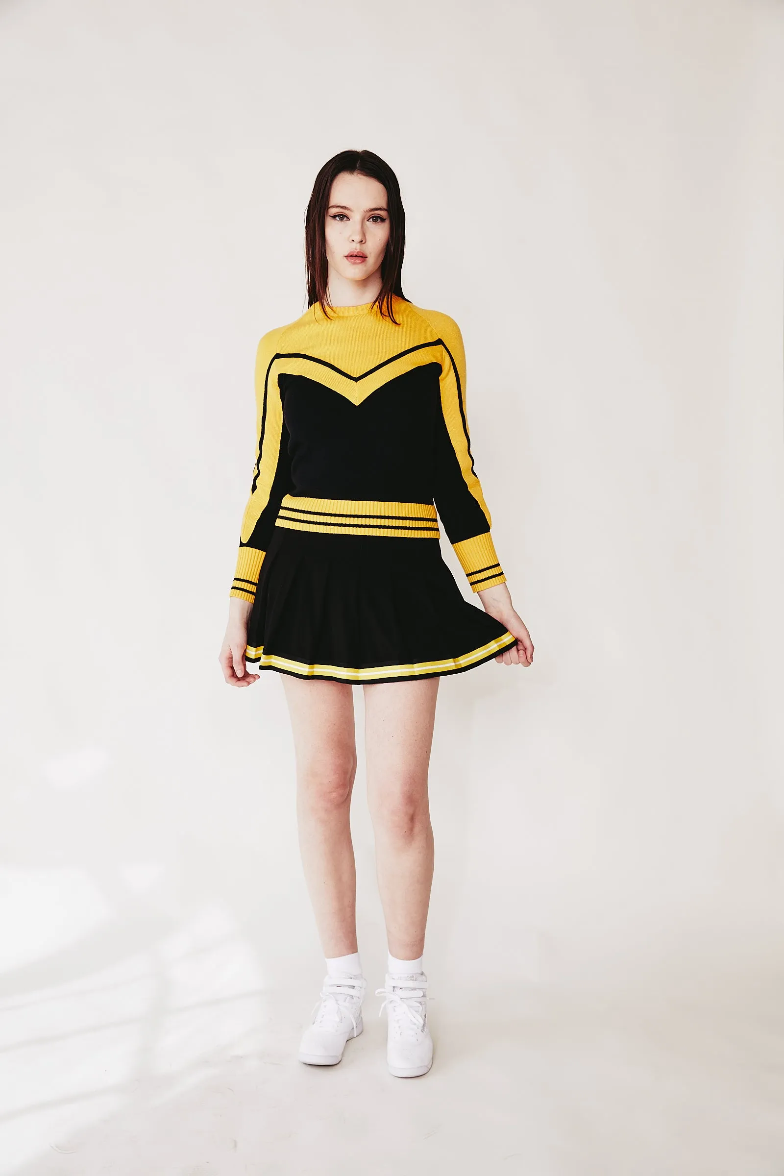 Bumble bee cheerleader Skirt