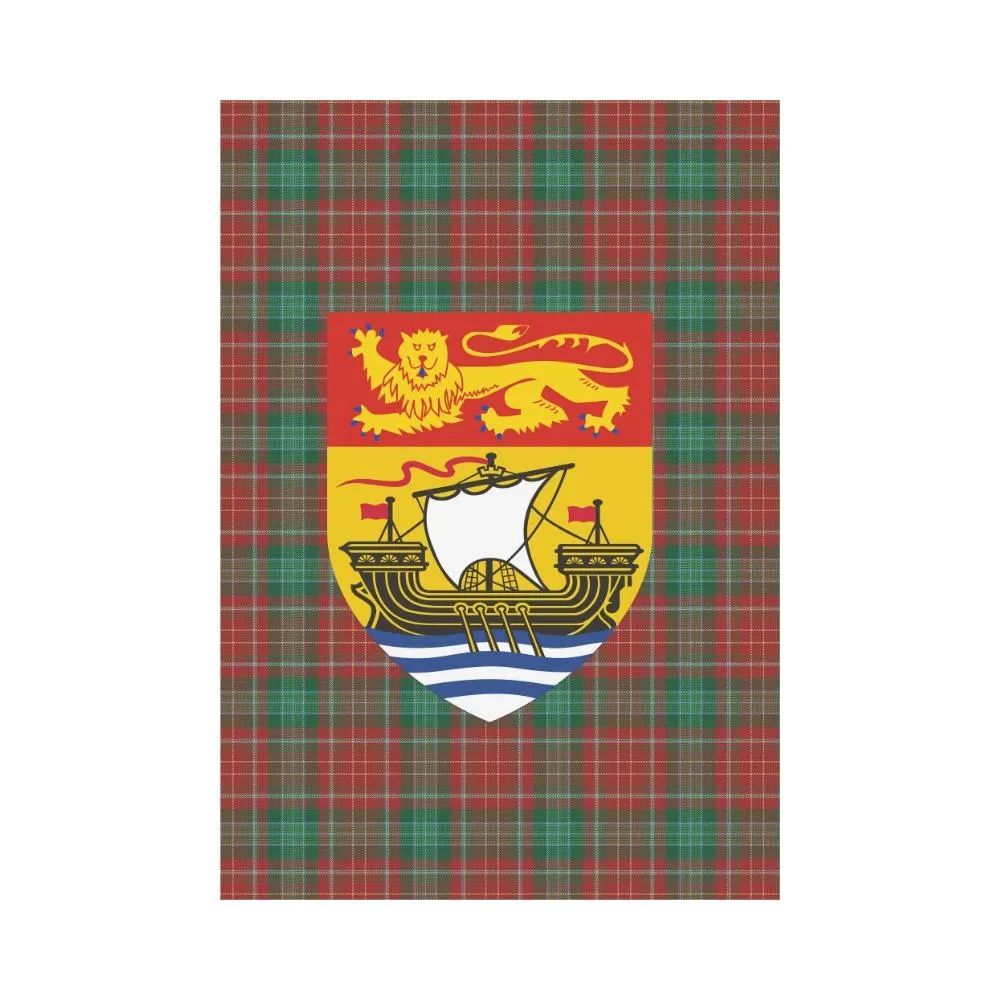 CANADA NEW BRUNSWICK TARTAN COAT OF ARMS GARDEN k9