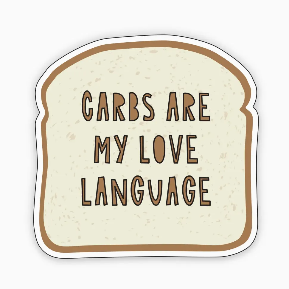 Carbs Love Language Sticker