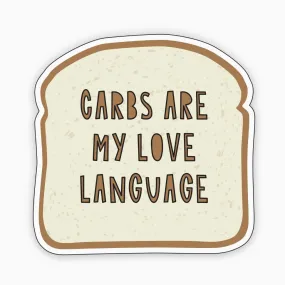 Carbs Love Language Sticker