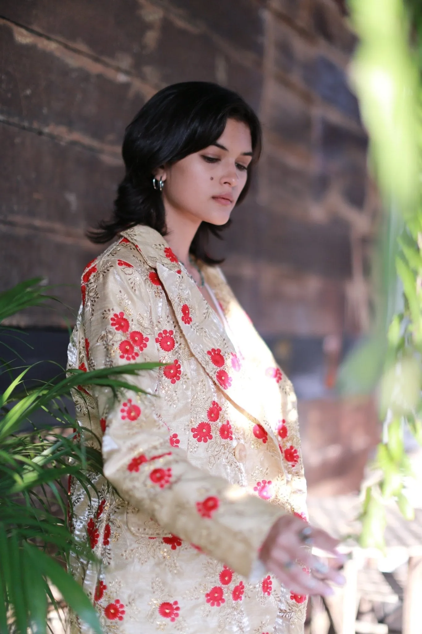 Chinese Flower Silk Embroidered Jacket Pia