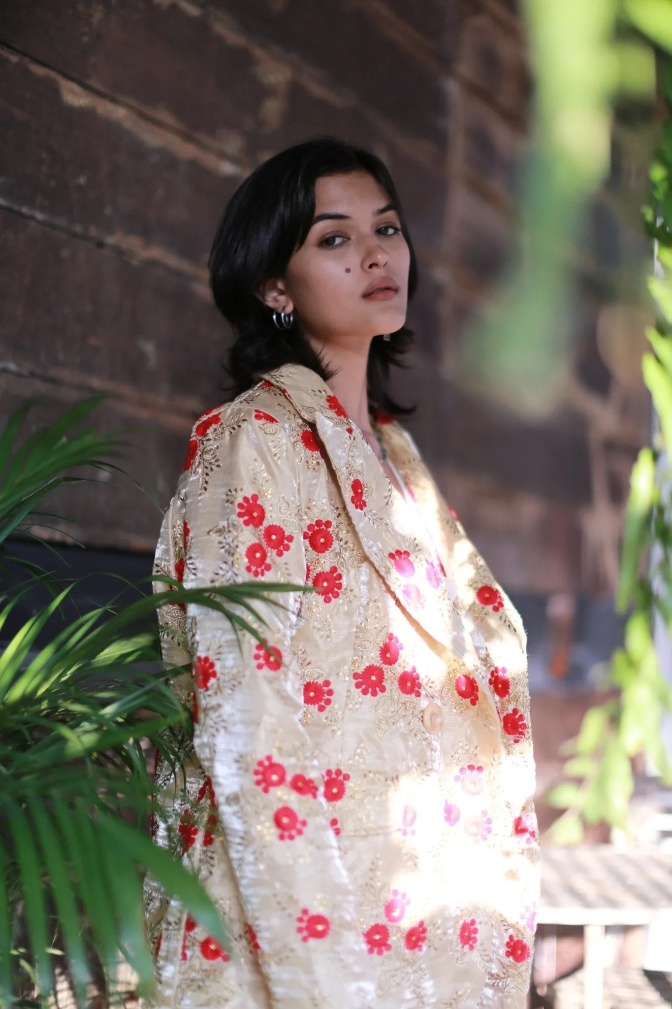 Chinese Flower Silk Embroidered Jacket Pia