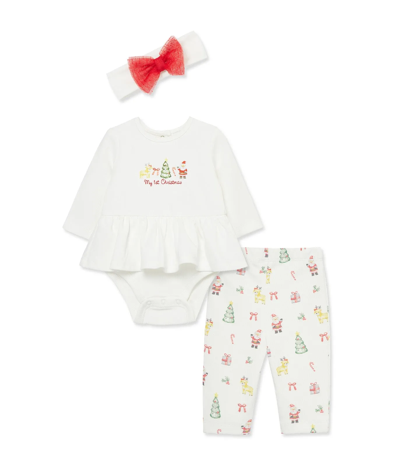 Christmas Bodysuit Set-Headband Multi