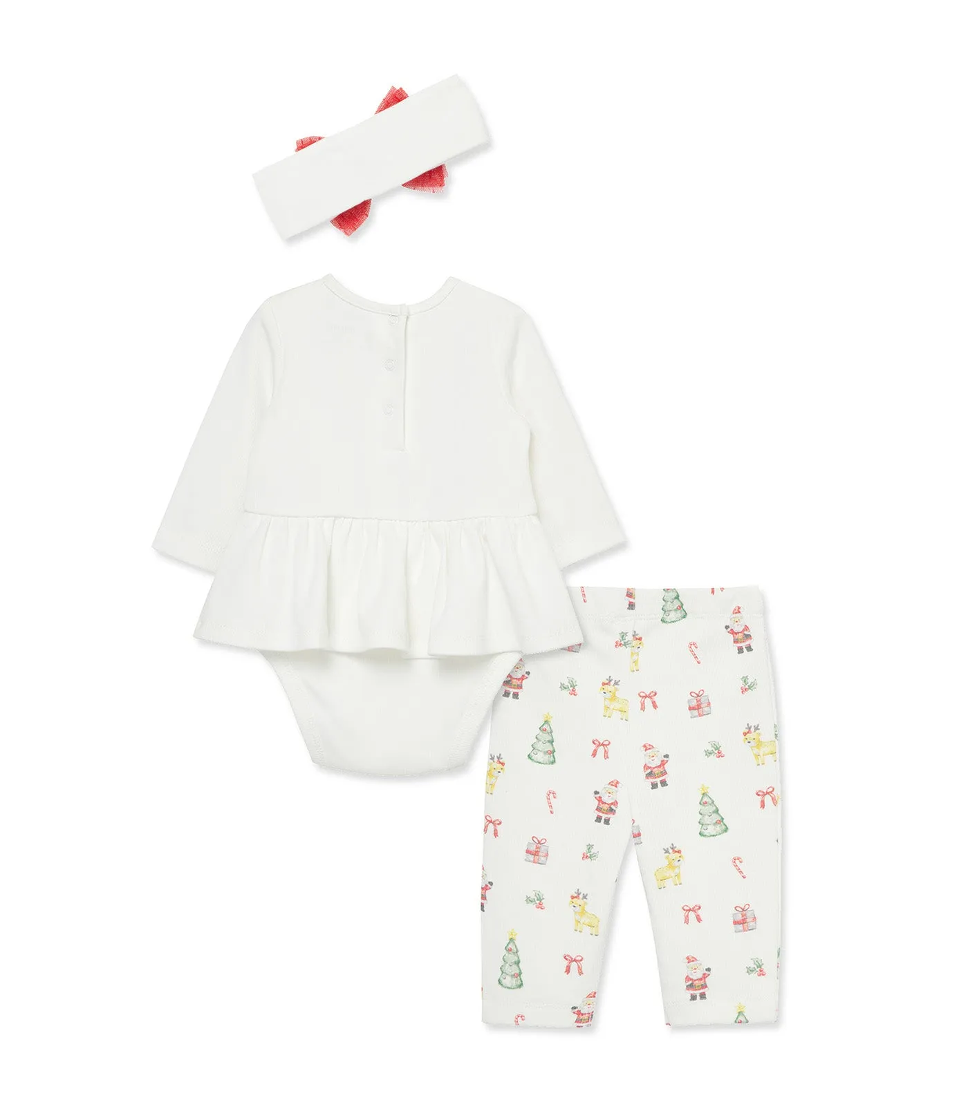 Christmas Bodysuit Set-Headband Multi