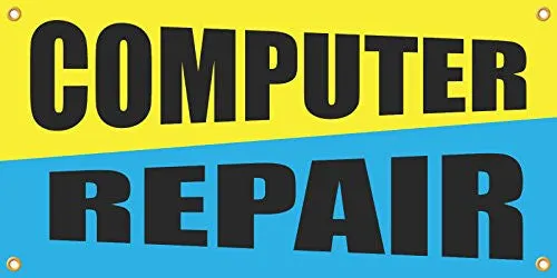 Computer Repair 2ftx4ft Vinyl Retail Banner Sign