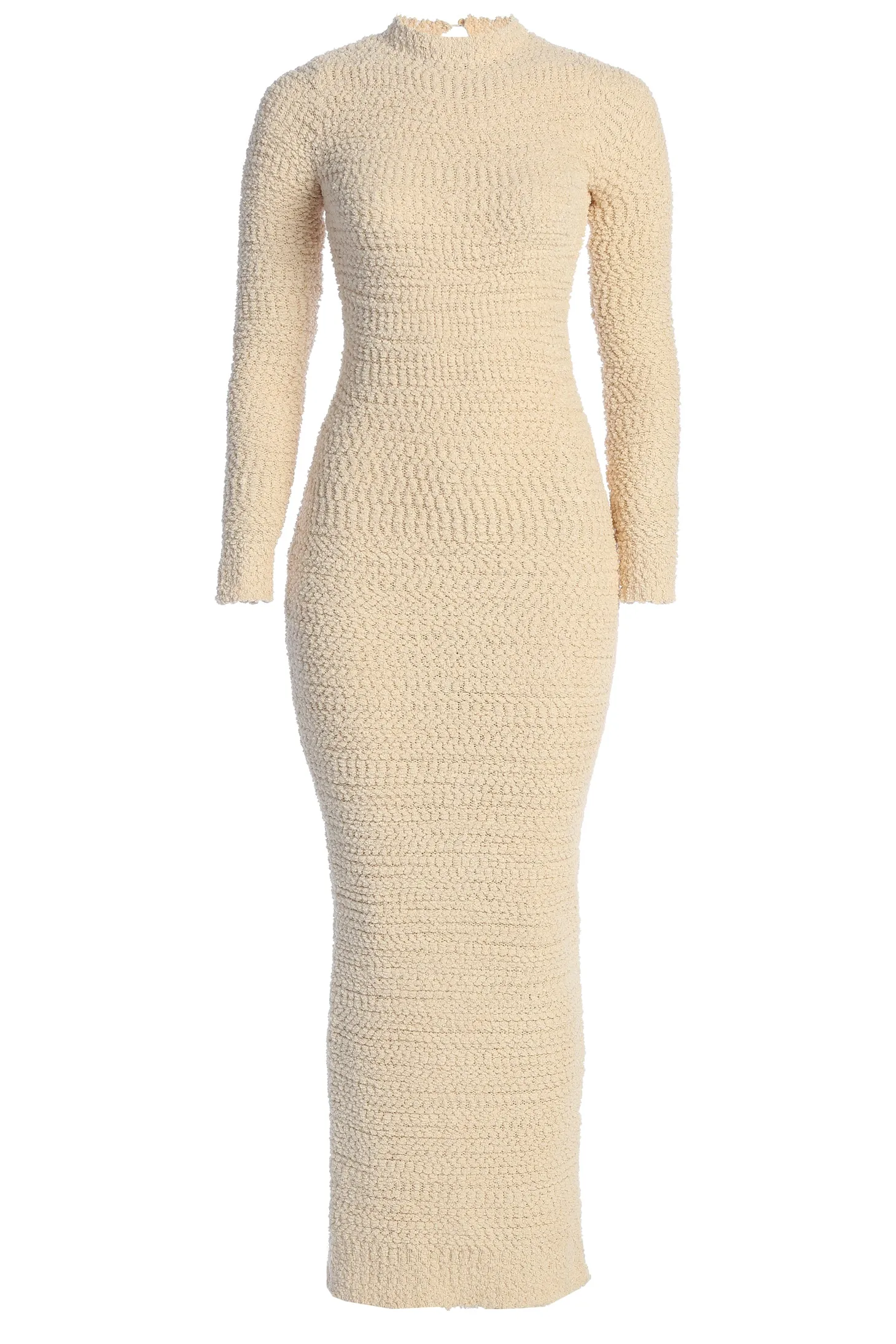 Cream Autumn Knit Maxi Dress