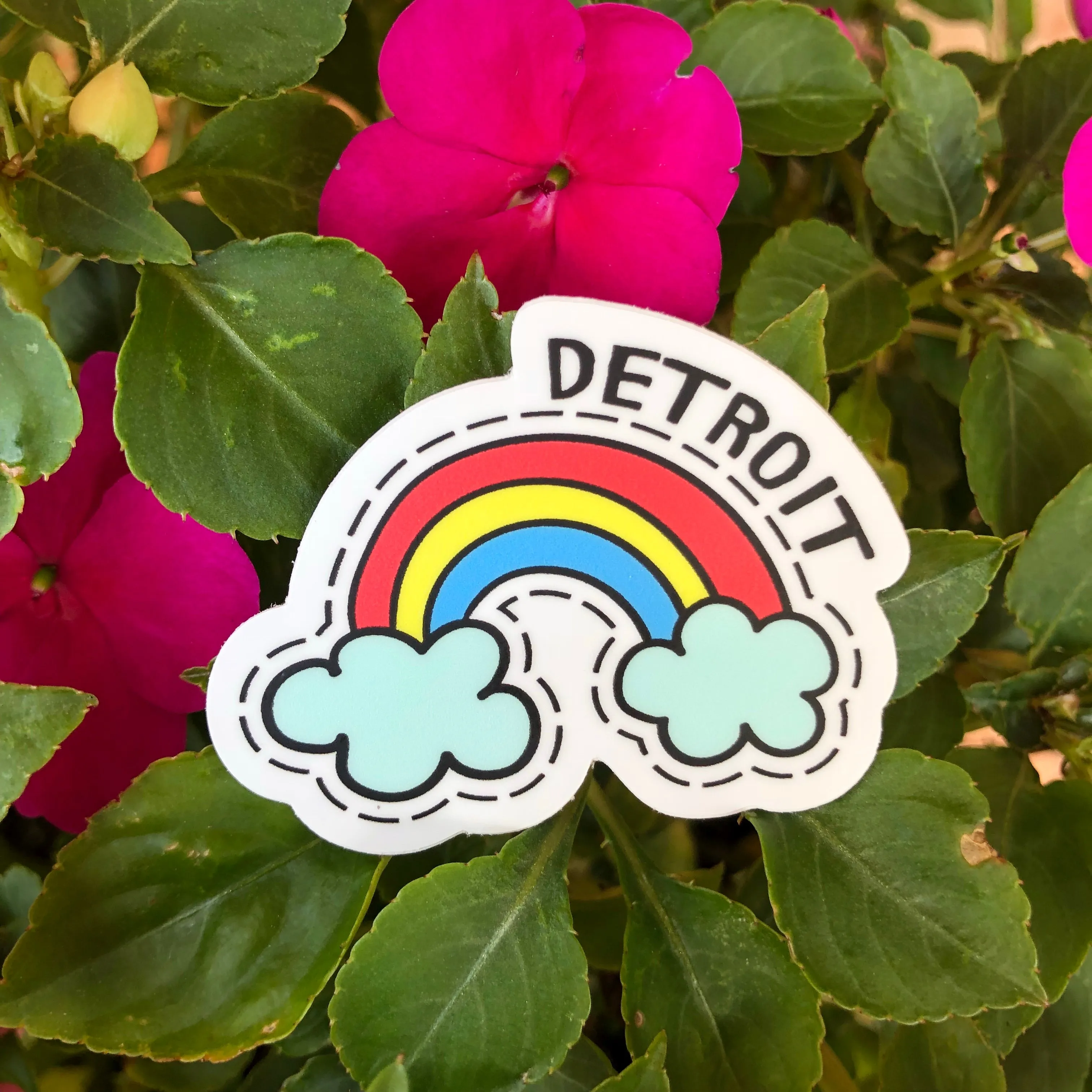 Detroit Rainbow Vinyl Sticker