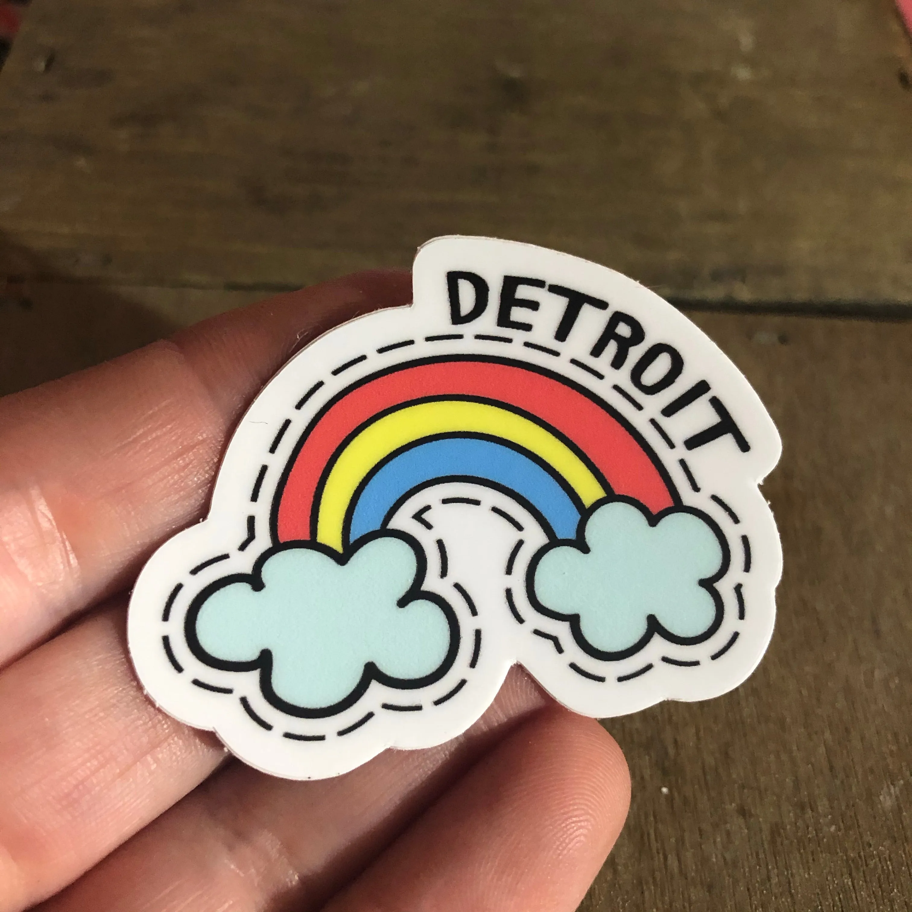 Detroit Rainbow Vinyl Sticker