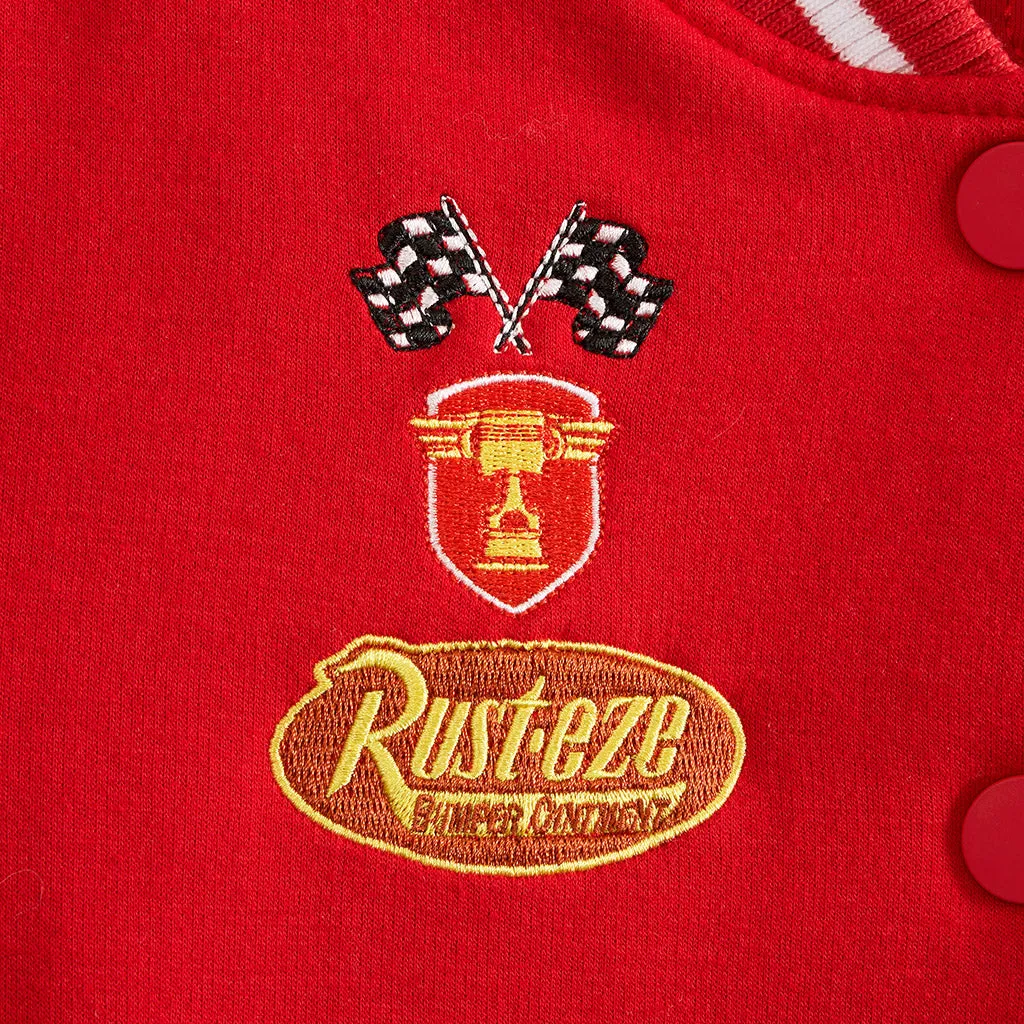 Disney Racing Red Fleece Varsity Jacket