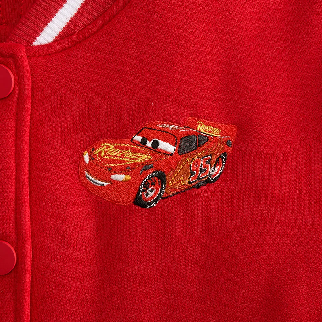 Disney Racing Red Fleece Varsity Jacket