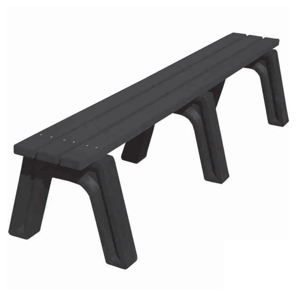 Economizer Weatherproof Backless Park Bench, Recycled Plastic