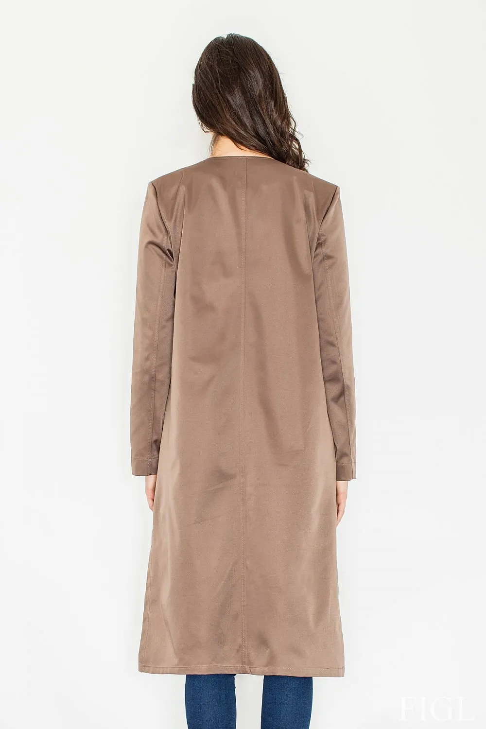 Elegant coat - long straight cut Figl