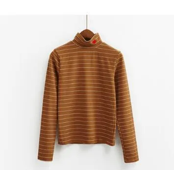 Essential Harajuku Heart Long Sleeve Turtleneck Sweater (10 Colors)