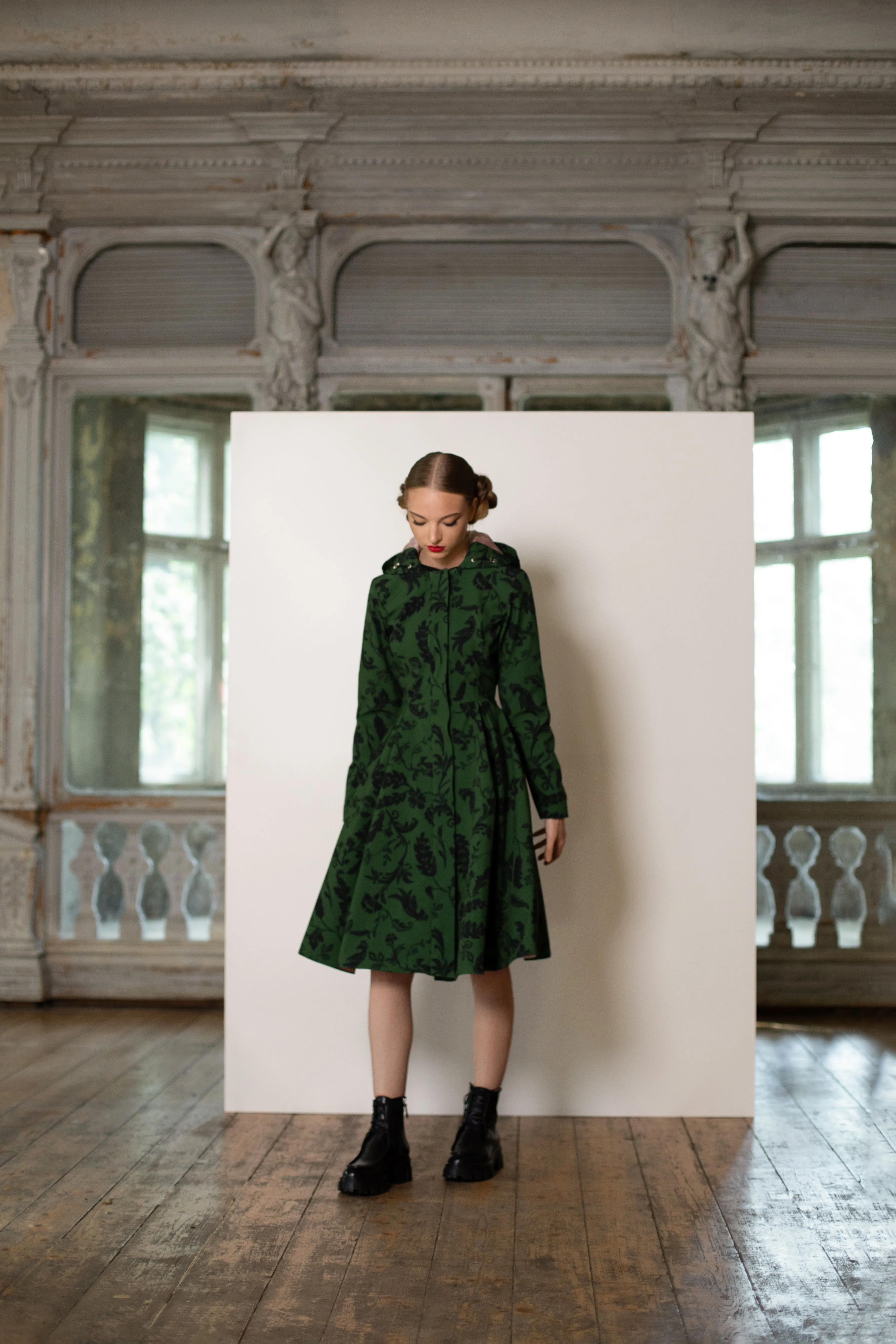 'Forest Flower' coat in size L (with imperfection)