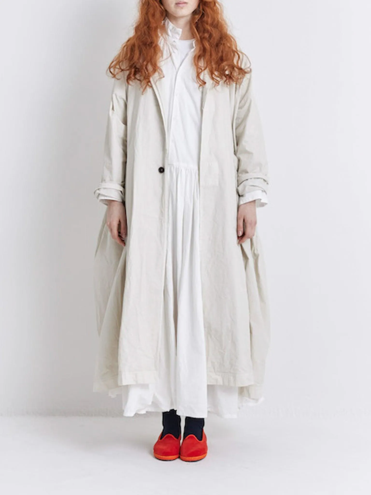 Gather Pocket Coat - Greige