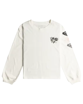 Girls Let Somebody Go Long Sleeve T-Shirt in Egret