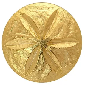 Gold Starflower, 13/16" Button, 20mm, Italy, Shank Back # FJ-68