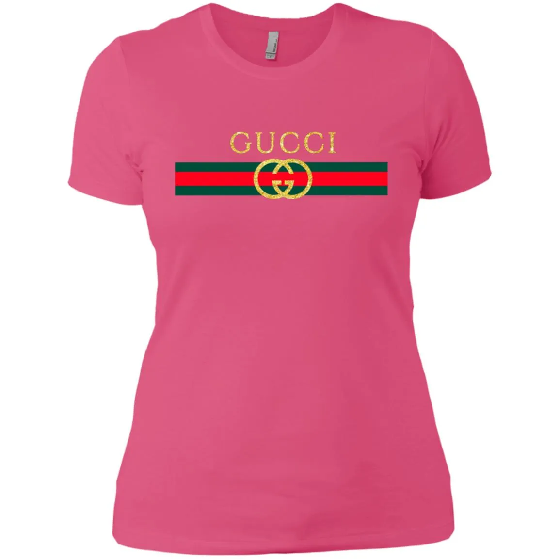 Gucci Logo Vintage Inspired Trend Women Cotton T-Shirt