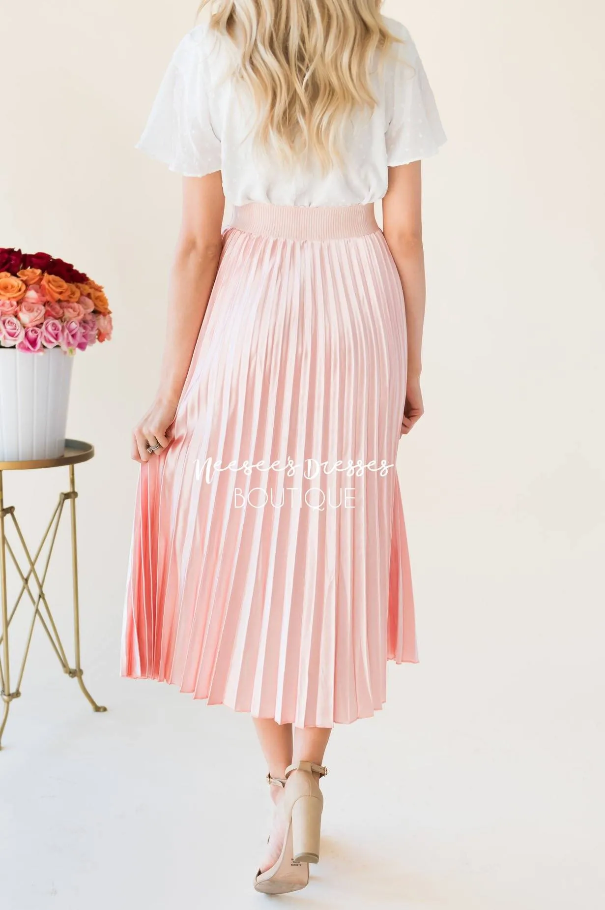 Hello Shimmer Pleat Skirt