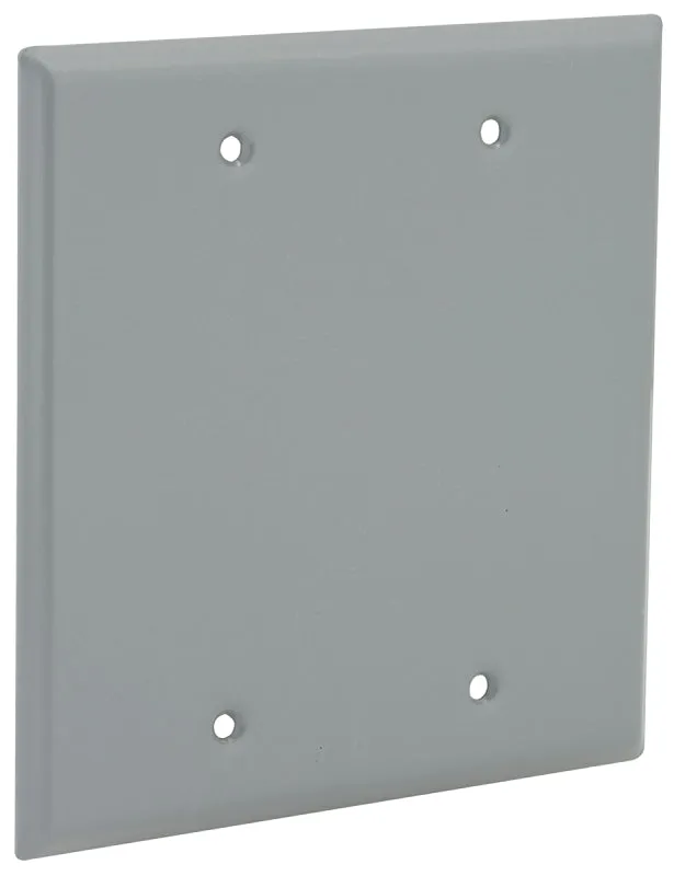 Hubbell 5175-0 Cover, 4-1/2 in L, 4-1/2 in W, Aluminum, Gray, Powder-Coated :EA: QUANTITY: 1