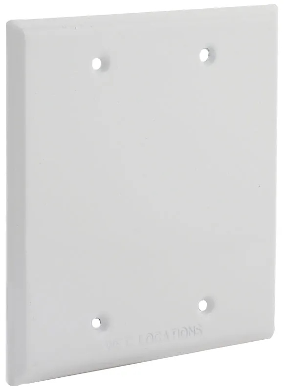 Hubbell 5175-1 Cover, 4-1/2 in L, 4-1/2 in W, Metal, White, Powder-Coated :EA: QUANTITY: 1