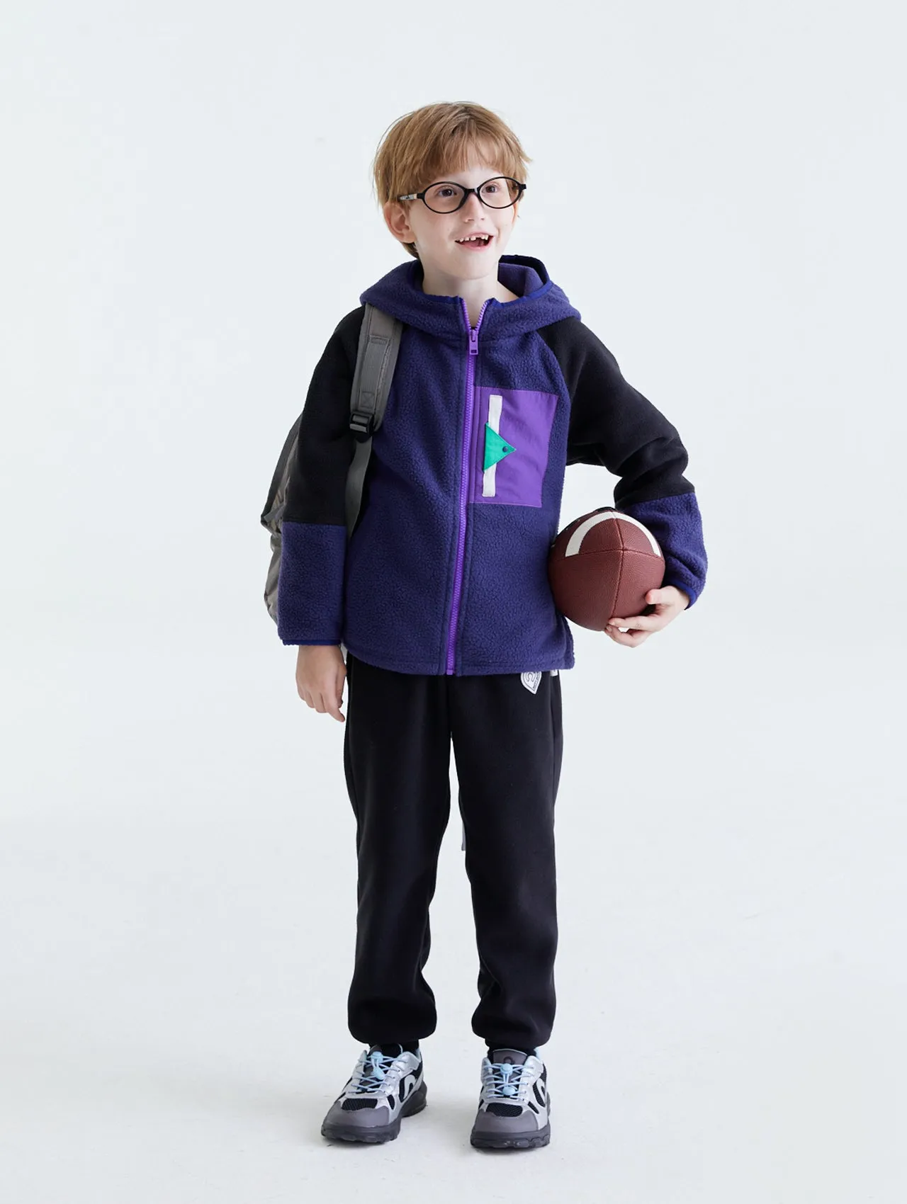 Kids Patchwork Fleece Jacket