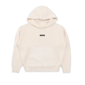 Knitted Pullover Hoodie (Cream)