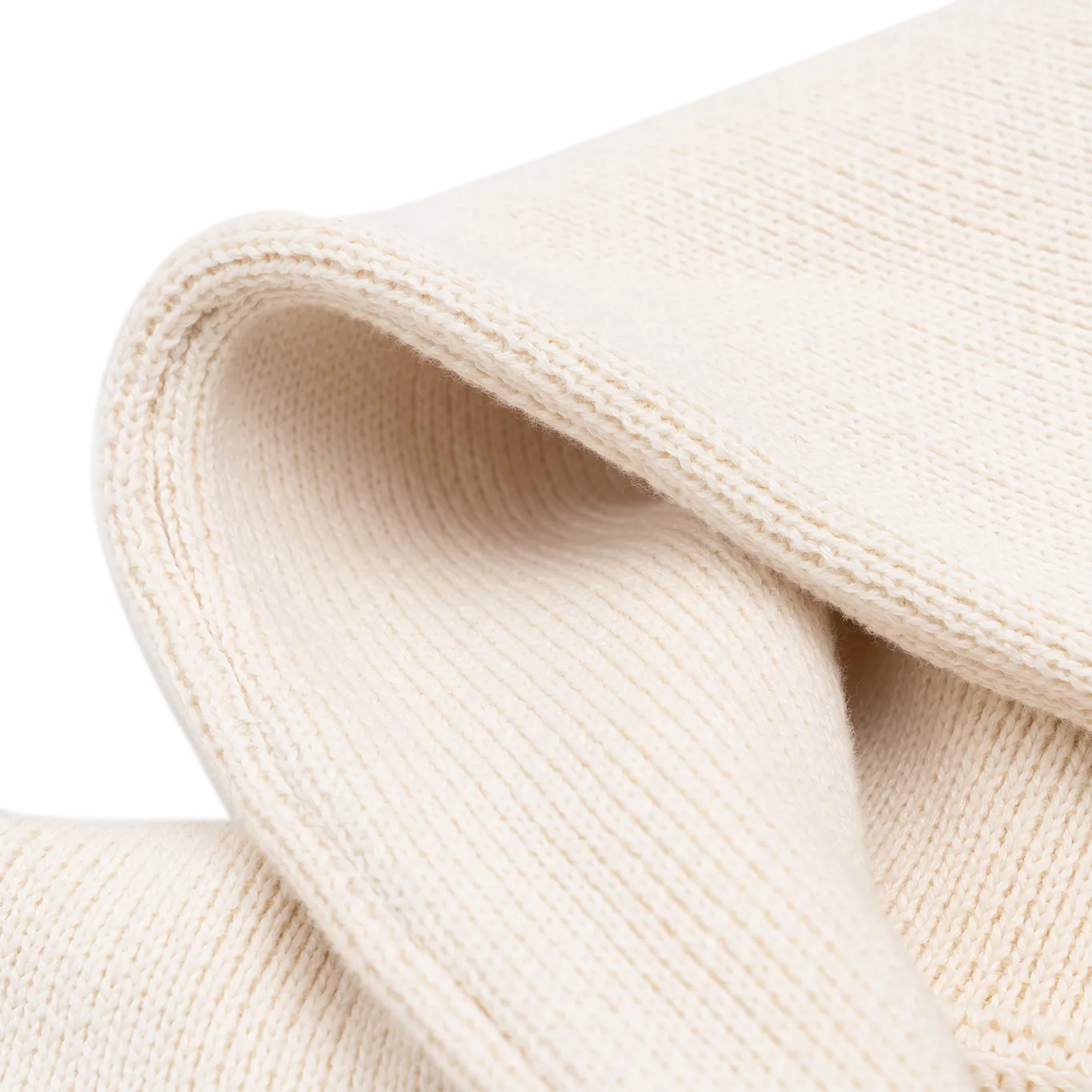 Knitted Pullover Hoodie (Cream)